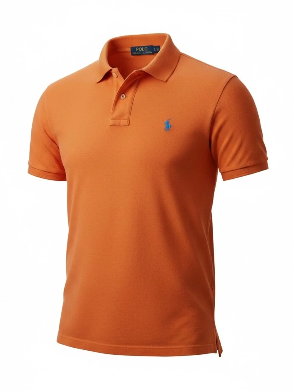 Men’s Polo Ralph Lauren Orange Short Sleeve Piqué Polo Shirt Custom Slim Fit